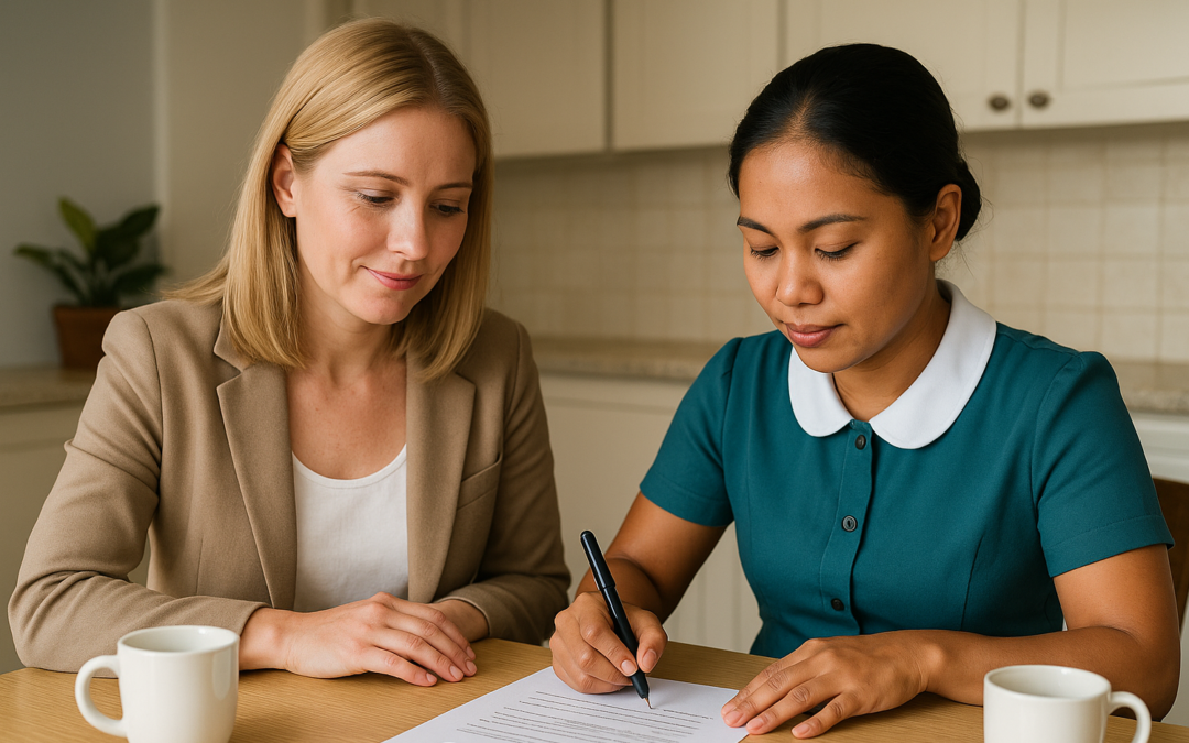 ¿Qué debe incluir un contrato de empleada del hogar?