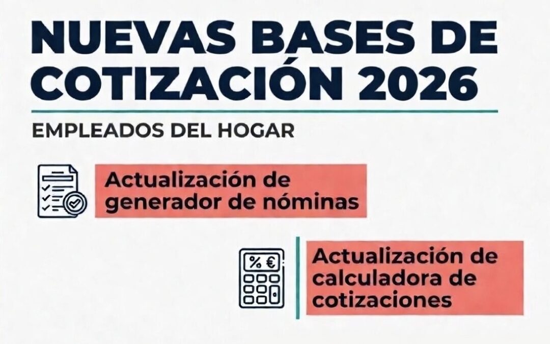 Nuevas bases de cotización para empleados del hogar en 2026